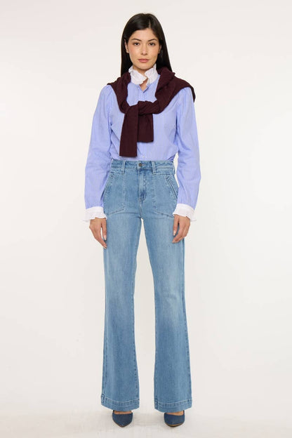 Prima High Rise Flare Trouser Style Jean