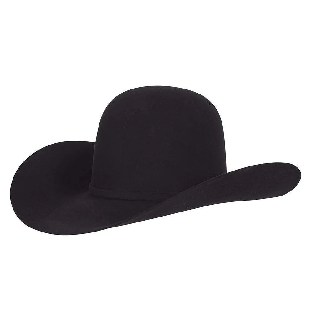 American Hats Co 10X Black Open Crown Felt Hat