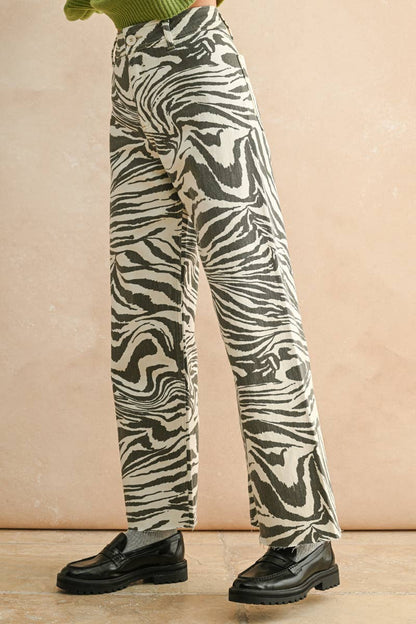 Zebra Print Stretch Pants