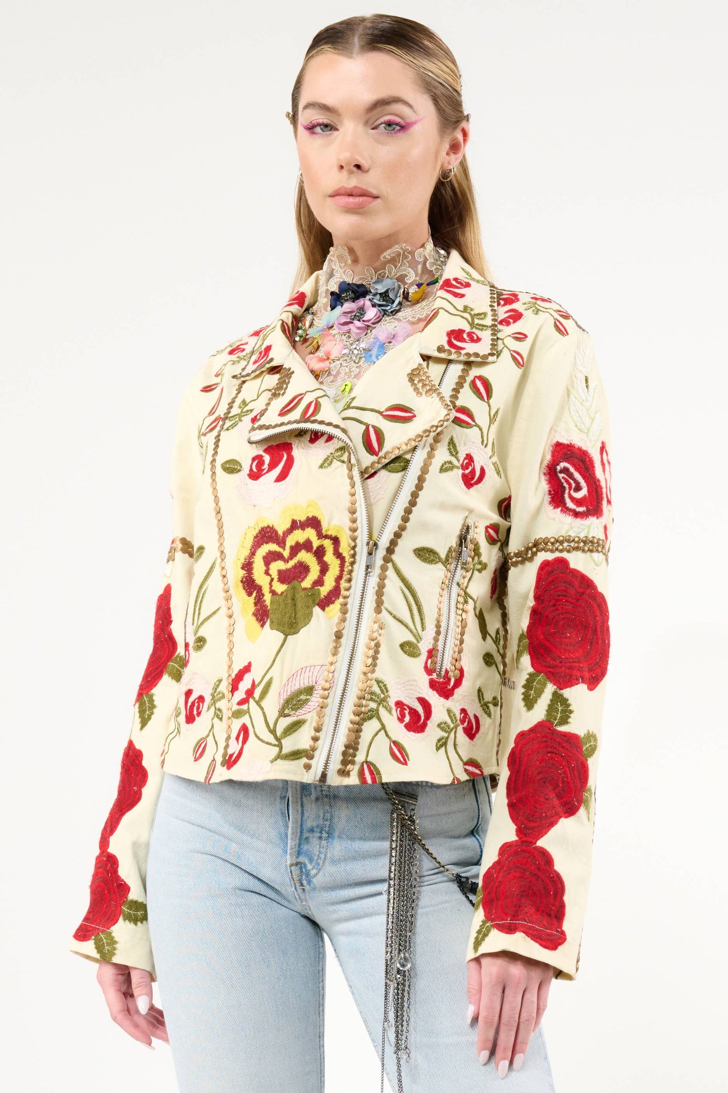 Carmen Ivory Embroidered Jacket