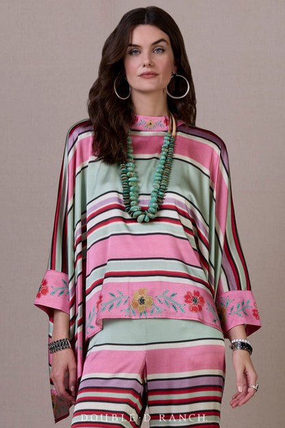 Double D Ranch Round Top Serape Poncho