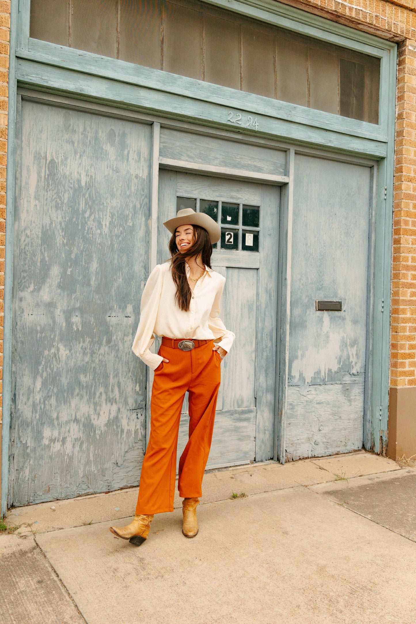 Ivory Button Up Blouse