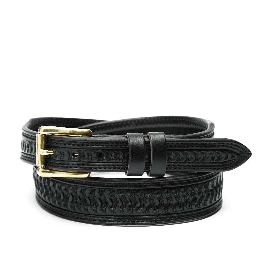 Texas Saddlery Swirl Black Tapered Belt