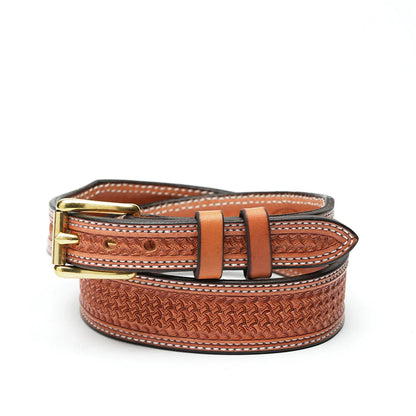 Texas Saddlery Tapered Saddle Tan Spider Belt