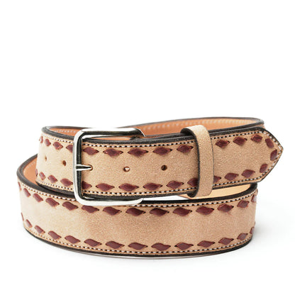 Texas Saddlery Roughout Buckstitch Belt