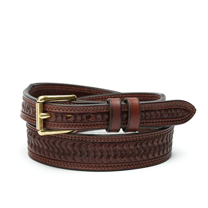 Texas Saddlery Chocolate Swirl Tapered Belt