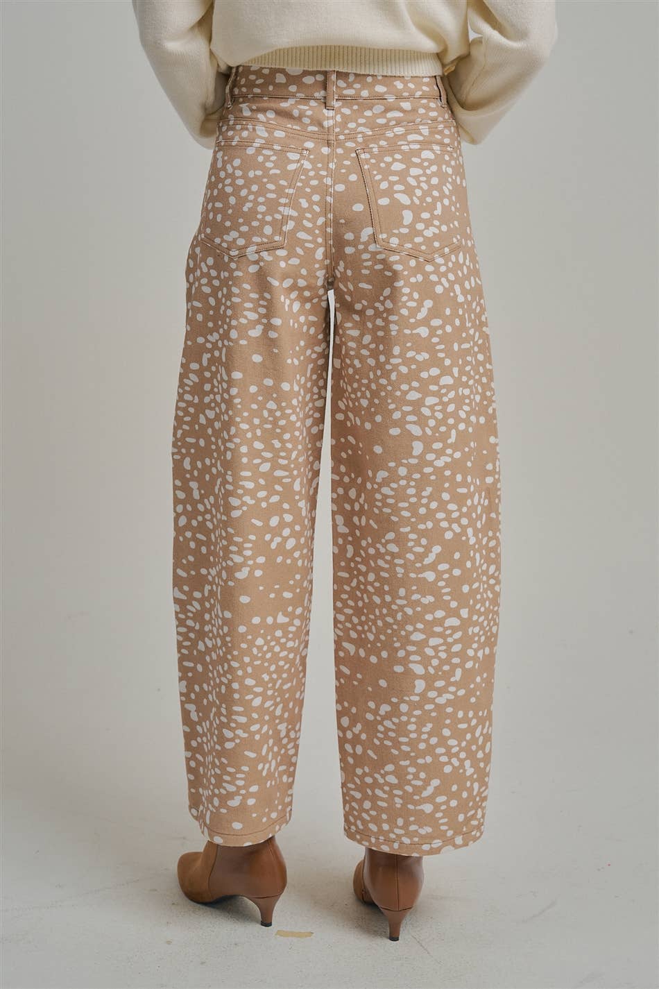 Deer Print Barrel Pants