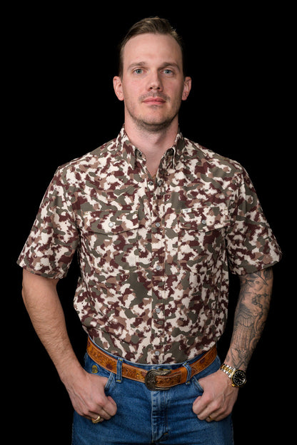 Ferrel Camo Lite Short Sleeve Snap Shirt