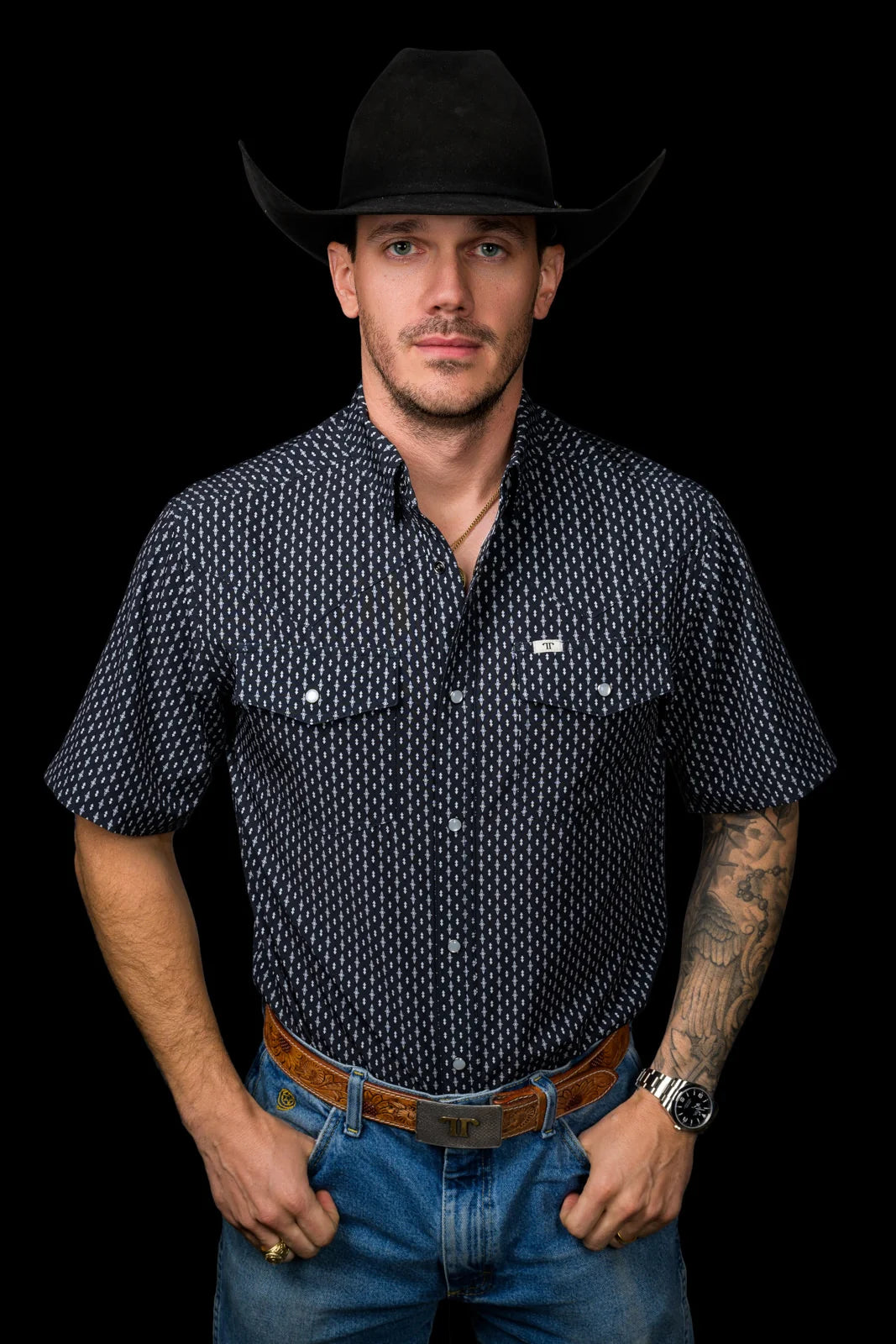 Ferrell The Cash Short Sleeve Pearl Snap Shirt