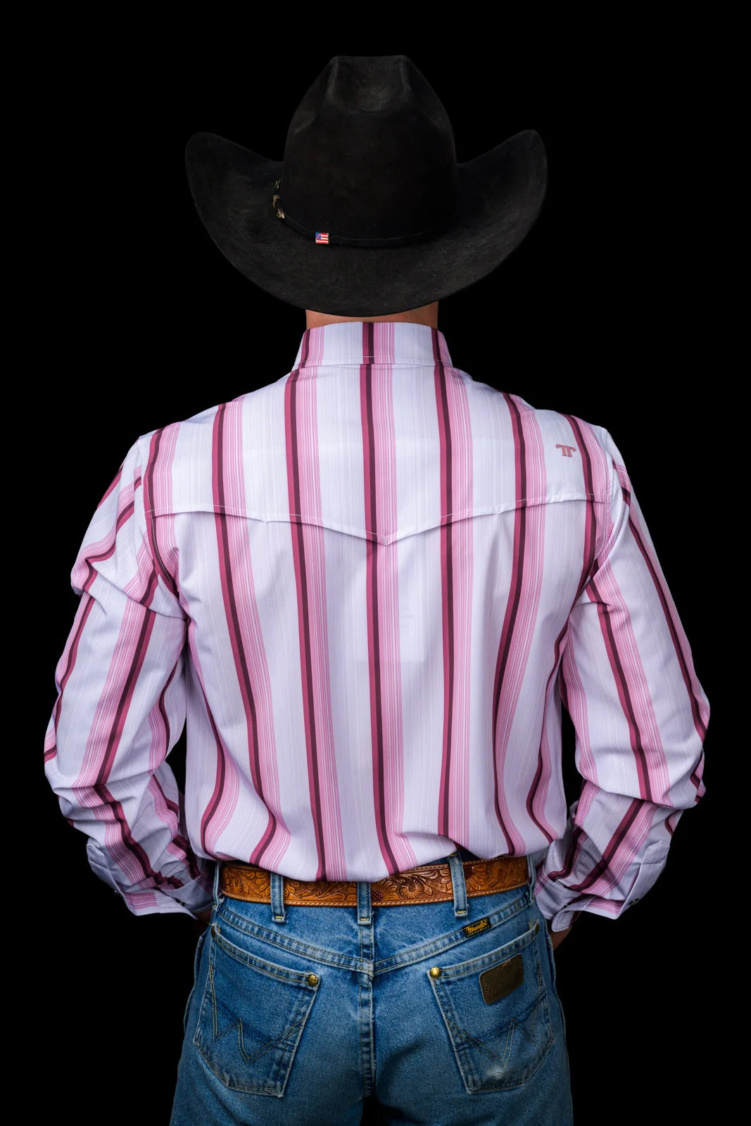 Ferrell The Tristan Long Sleeve Pearl Snap Shirt in Pink