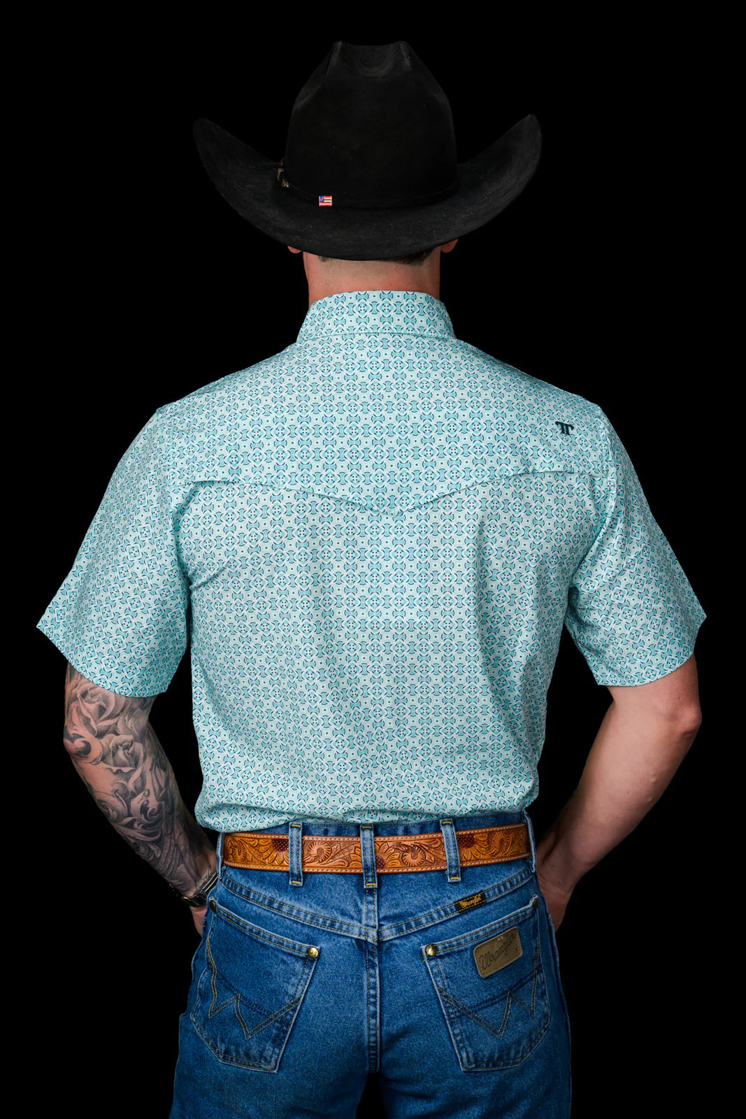 Ferrell The Carson - Grey Green Short Sleeve Pearl Snap Shirt