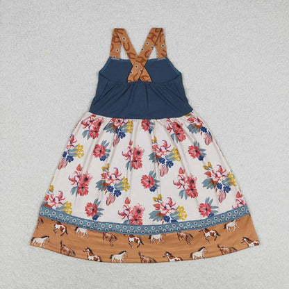 Girls Western Floral Dress