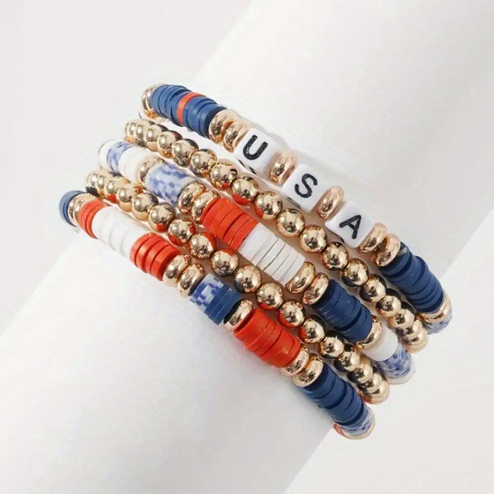 Red White & Blue Bracelet Set