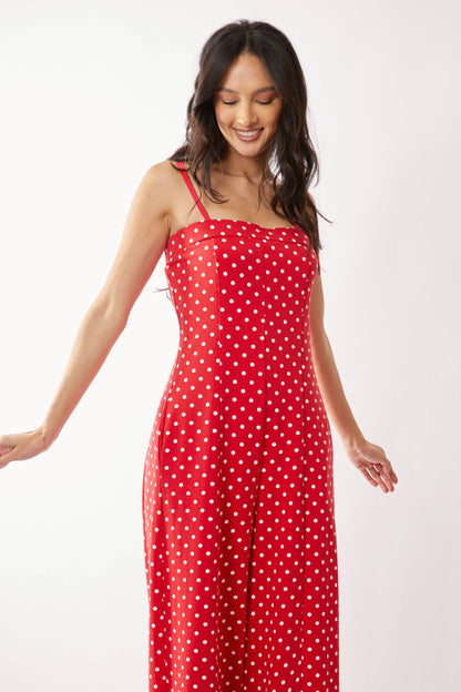 Red Polka Dot Jumpsuit