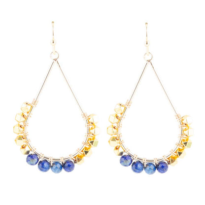 Barse Simple Things Lapis Loop Earrings