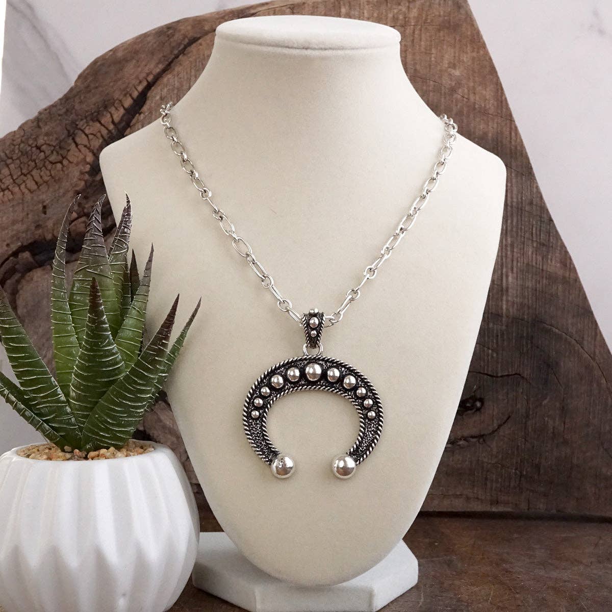 PennyLine Inc. Desert Bloom – Western Squash Blossom Pendant Necklace