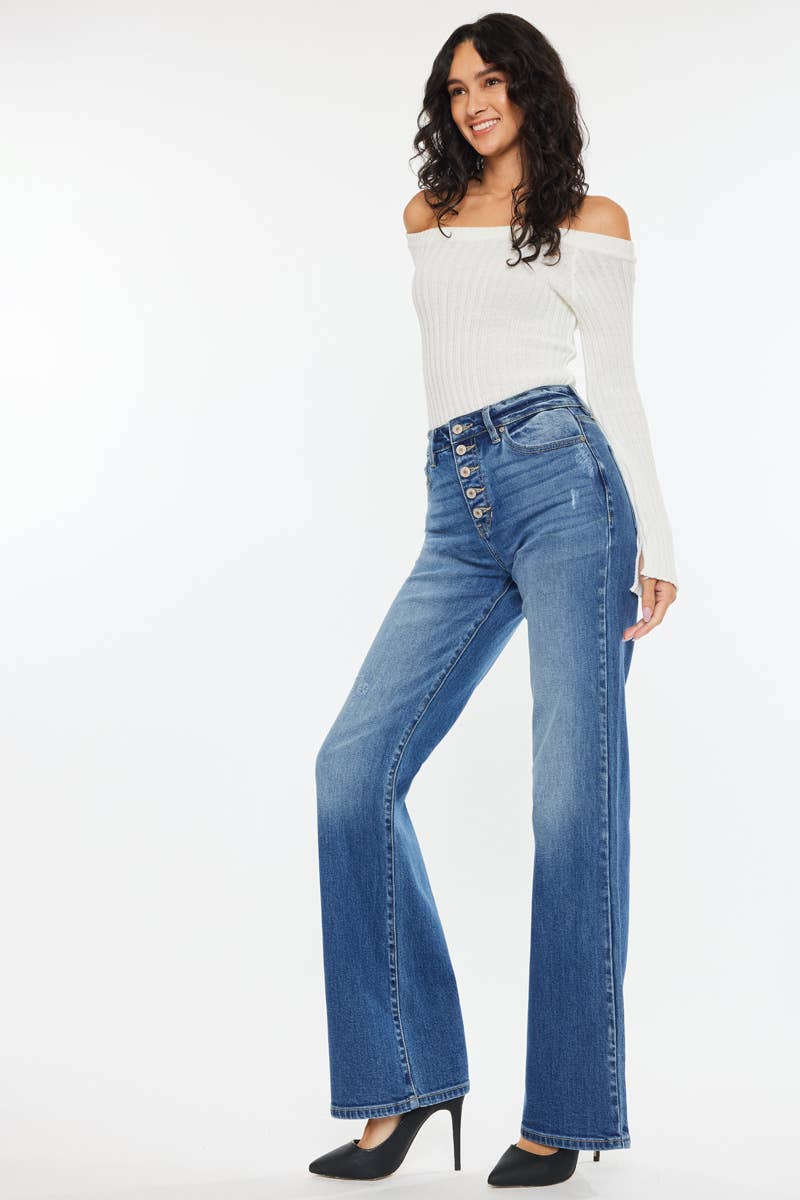 KanCan Yezmin Ultra High Rise 90'S Flare Jeans