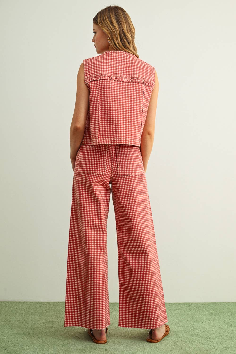 Miou Muse Red Gingham Pants