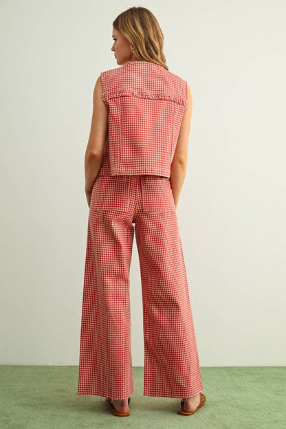 Miou Muse Red Gingham Pants