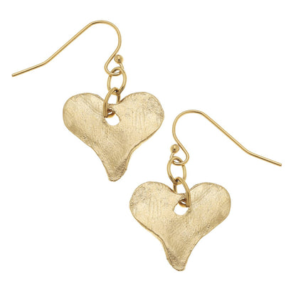 Susan Shaw Petite Gold Heart Earrings