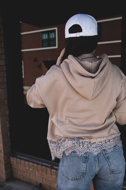 Chill Cowboy Lace Trim Hoodie