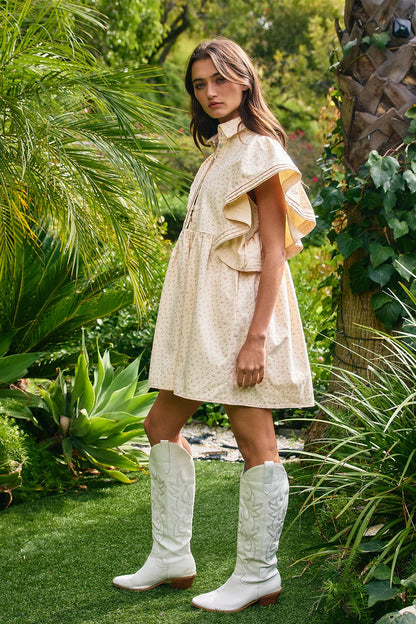 Floral Ruffled Mini Dress