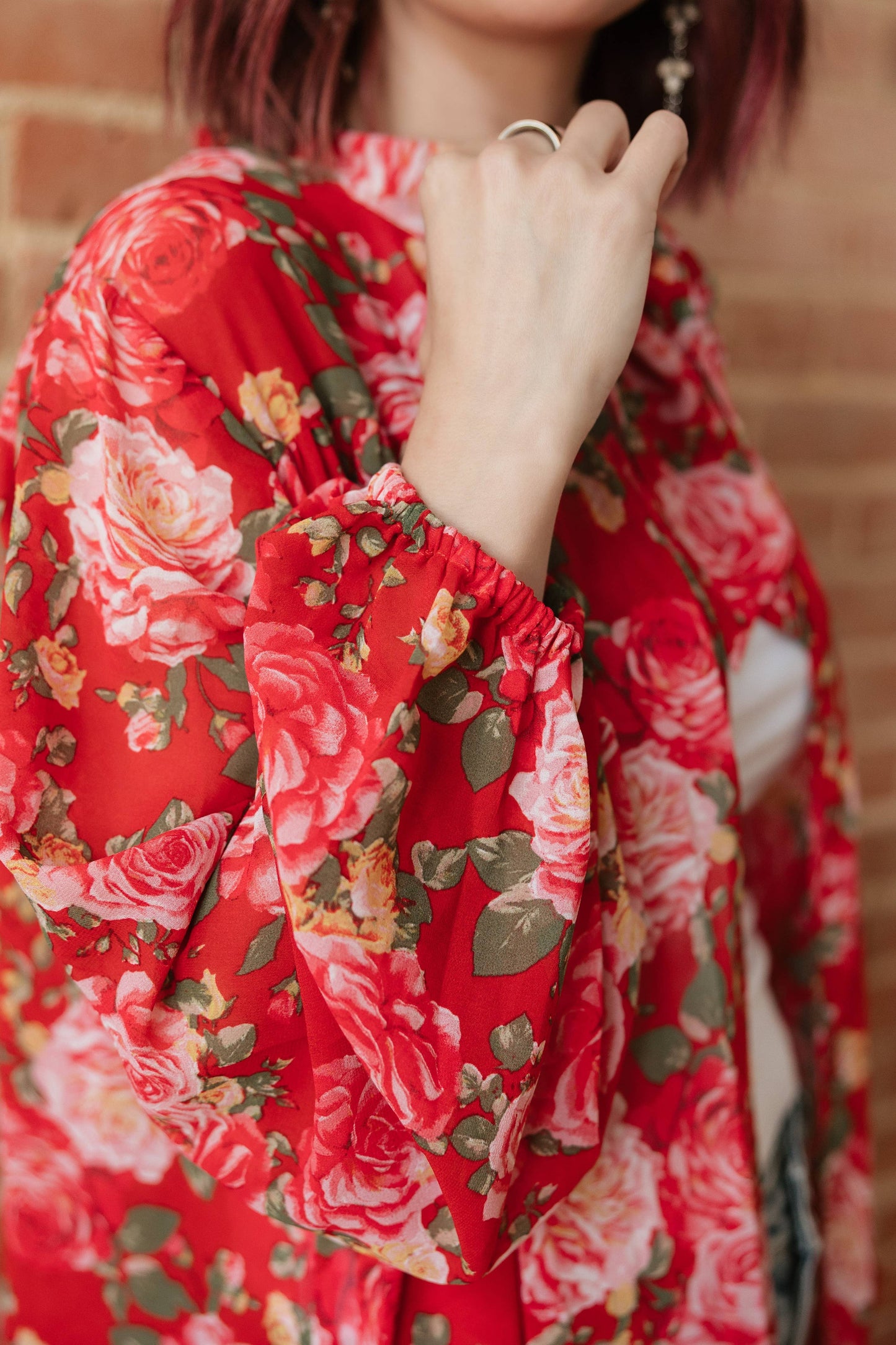 Red Rose Kimono