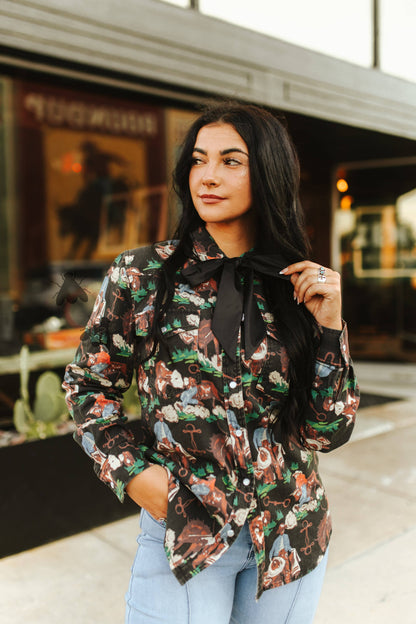 Brushy Pop Blouse