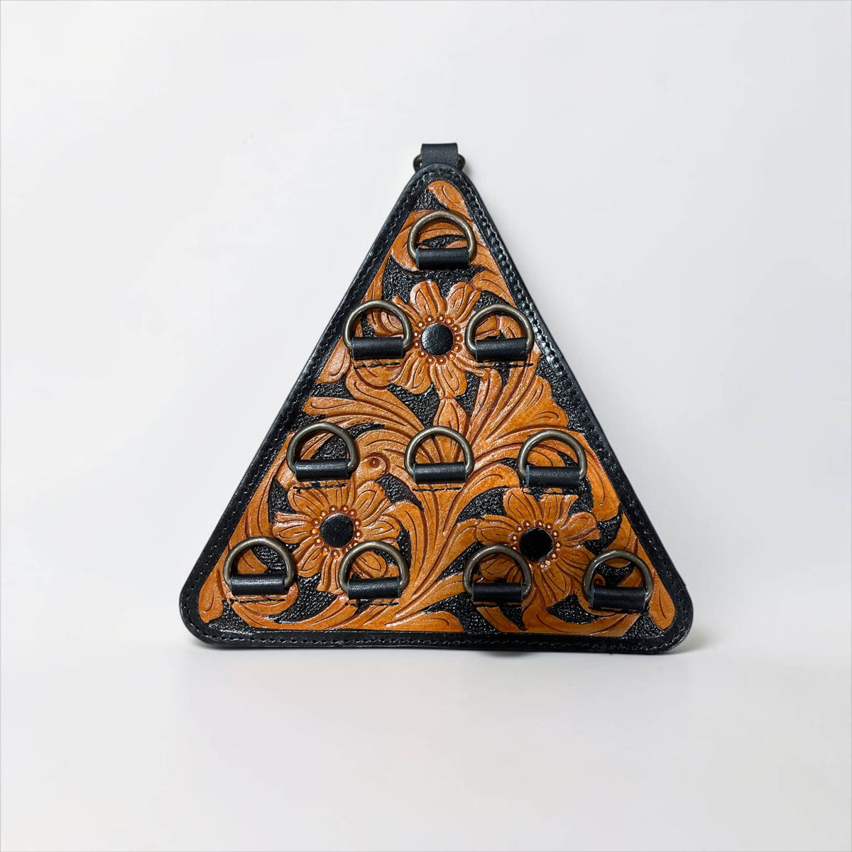Tooled Leather Scarf Display