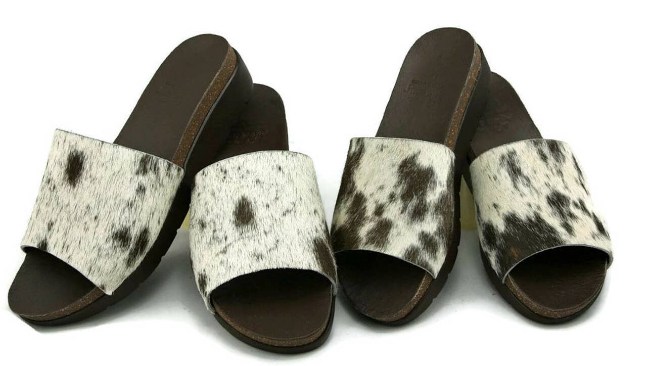 Melissa Cowhide Wedge
