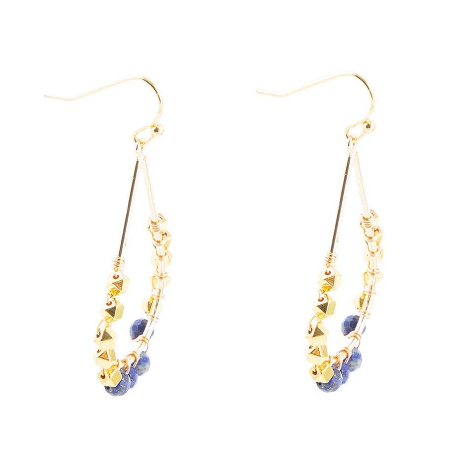 Barse Simple Things Lapis Loop Earrings