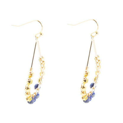 Barse Simple Things Lapis Loop Earrings