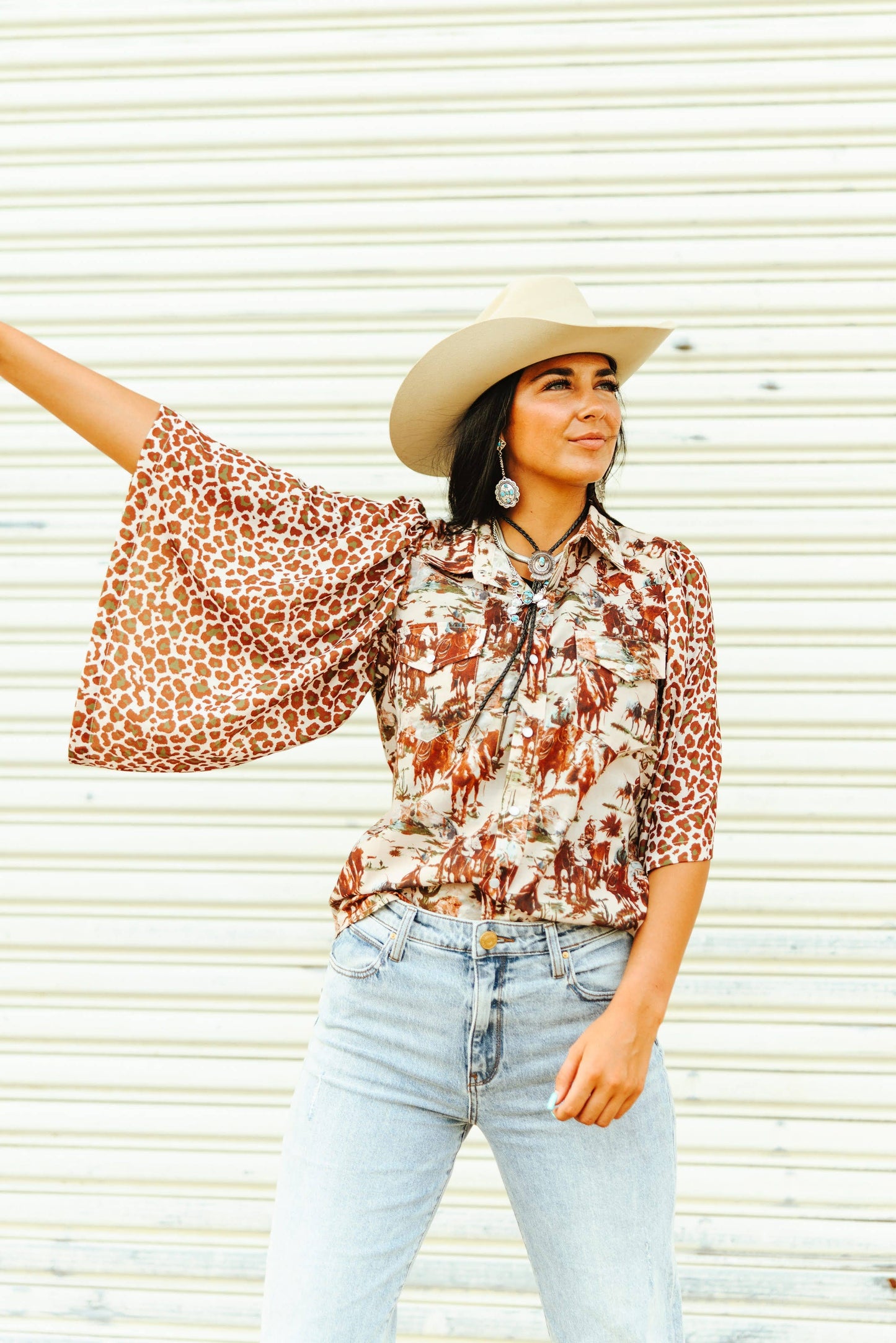 Cowboy Cheetah Blouse