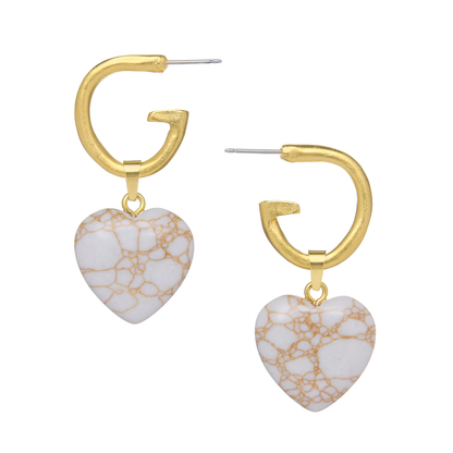 Susan Shaw Gigi Heart Earrings