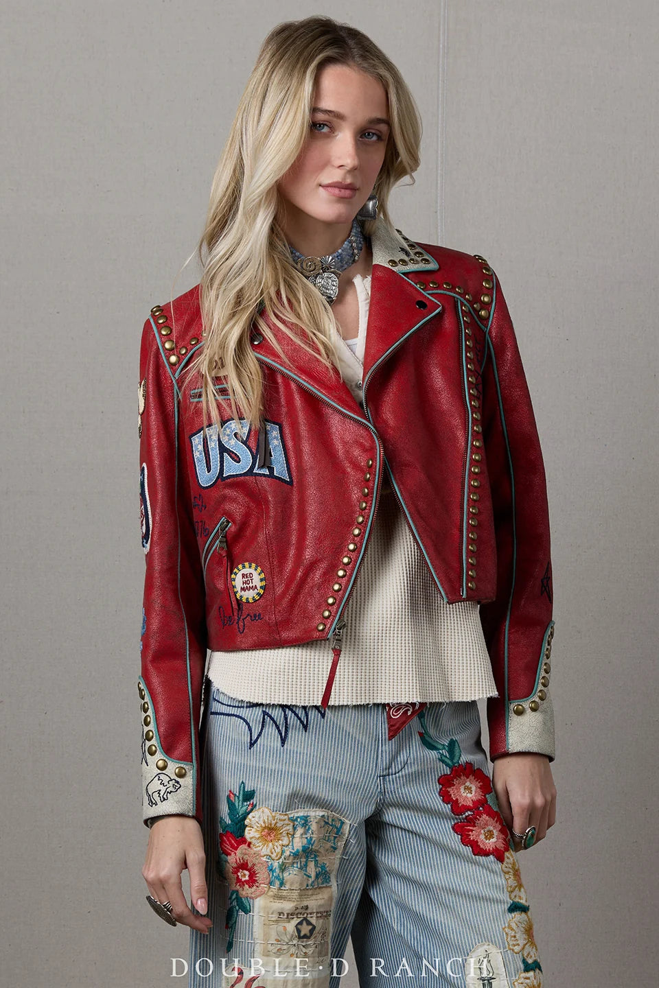 Double D Ranch Lady Liberty Biker Jacket