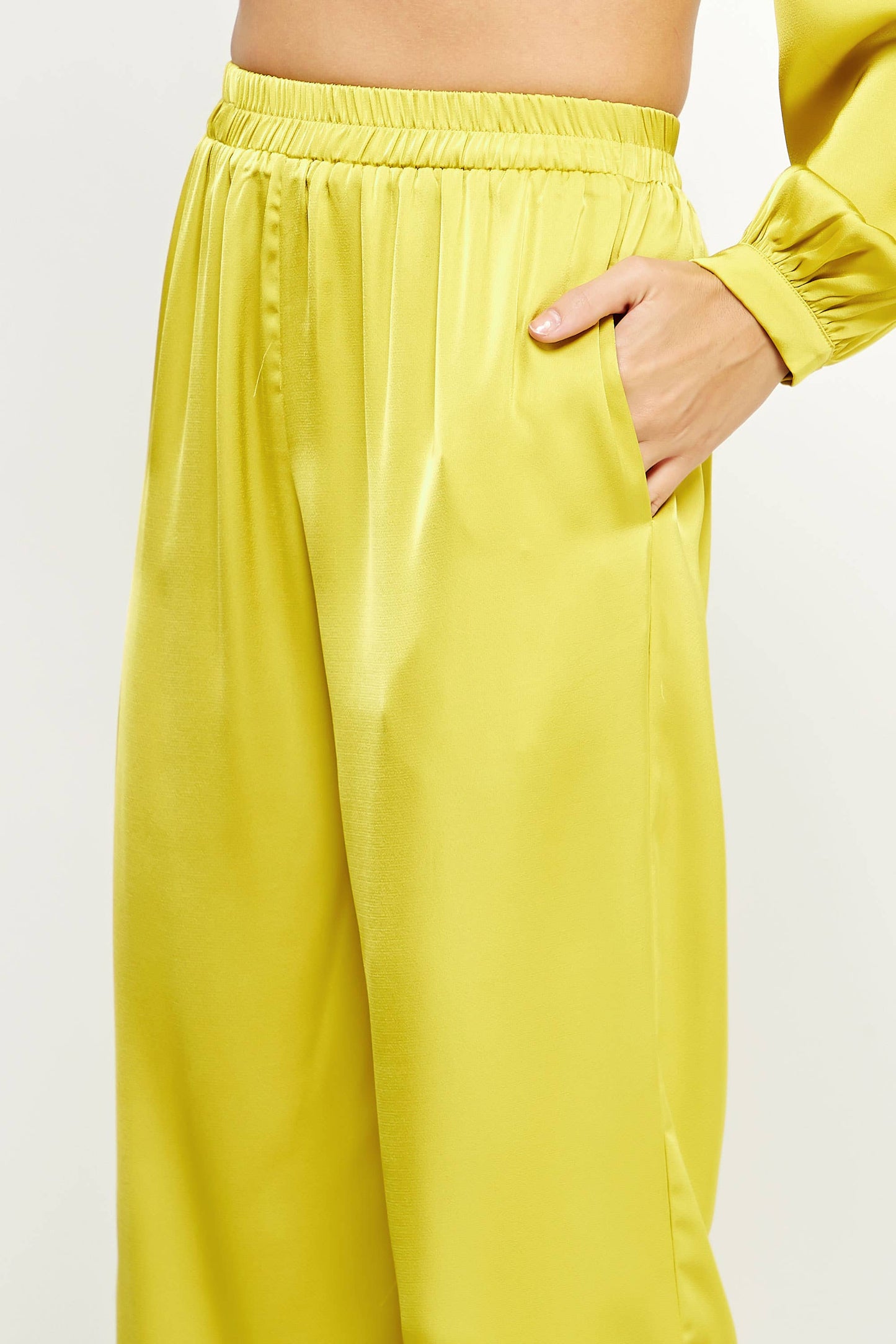 Feather Trimmed Ankle Pants