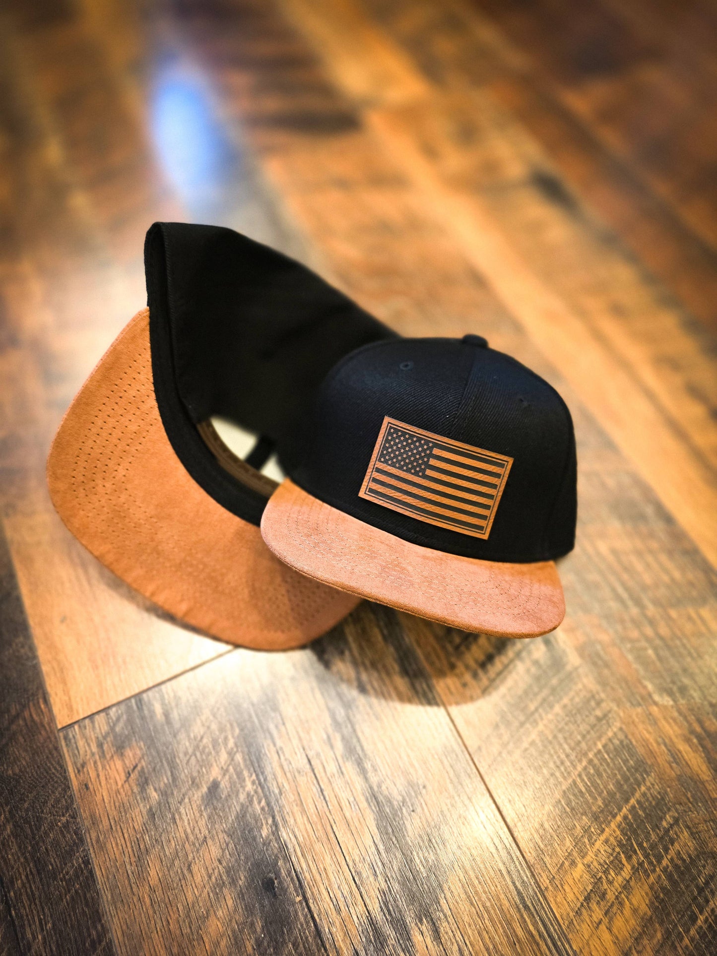 Toddler American Flag Suede Bill Snapback