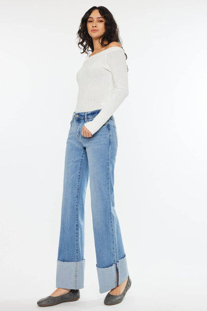 KanCan Emma Mid Rise Wide Flare Jeans