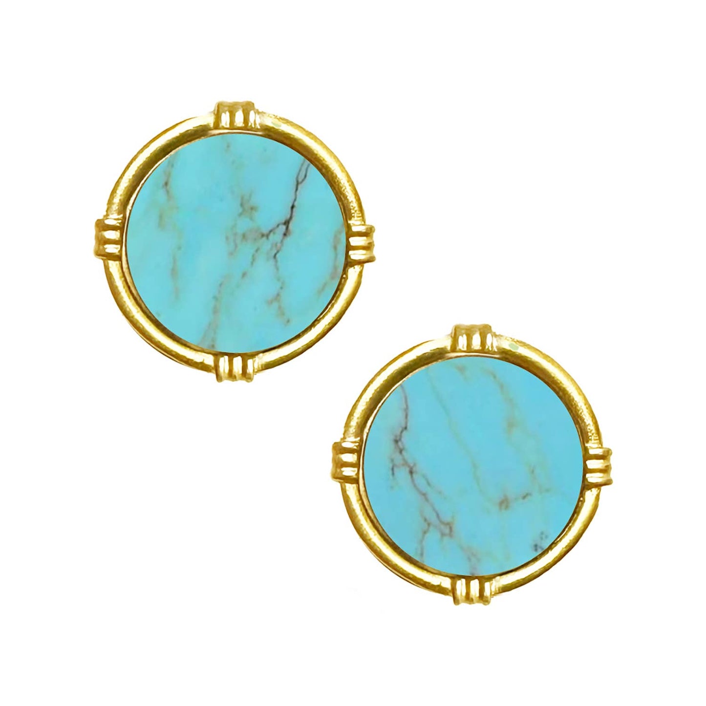 Susan Shaw Ida Stud Earrings - Turquoise