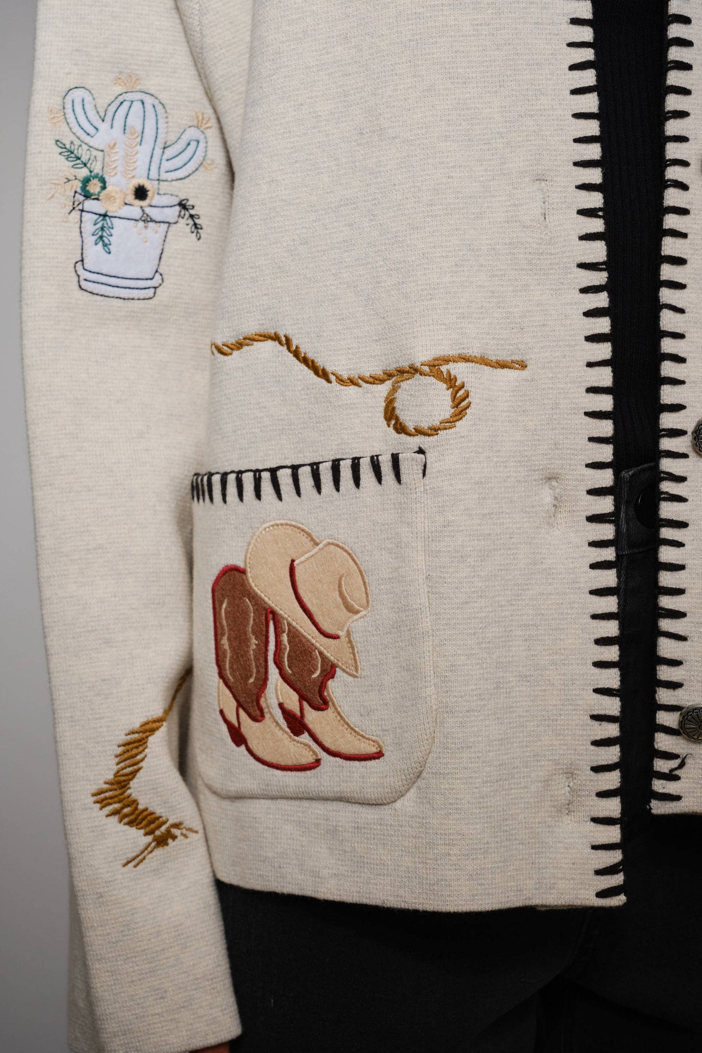 Motif Wool Blend Sweater Jacket