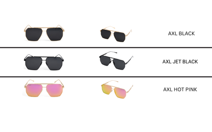AXL - Unisex Geometric Aviator Polarized Sunglasses