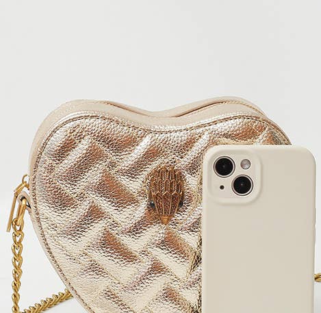 Quilted Valentine's Heart Crossbody Bag