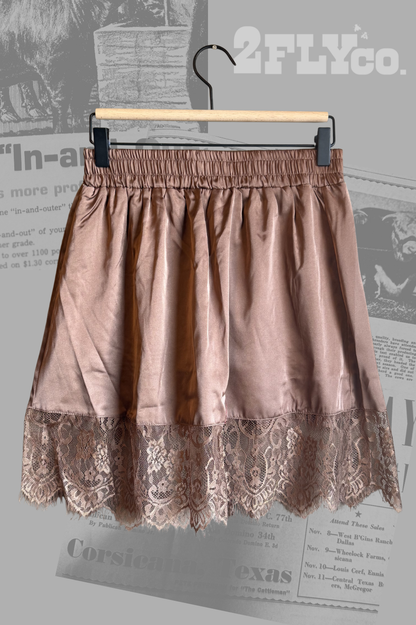 My Lace Ex-tendy Chocolate Skirt