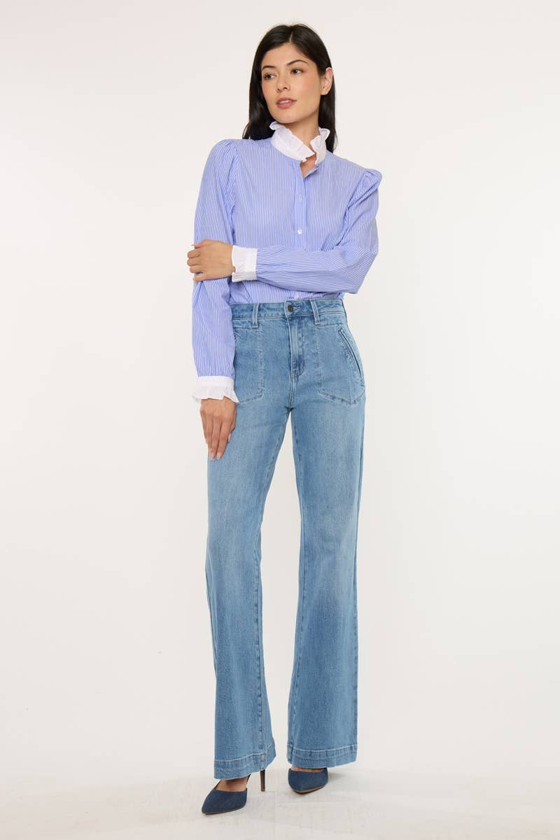 Prima High Rise Flare Trouser Style Jean