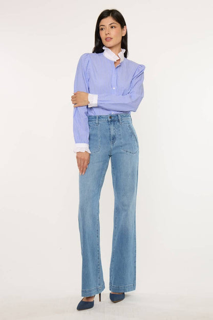 Prima High Rise Flare Trouser Style Jean