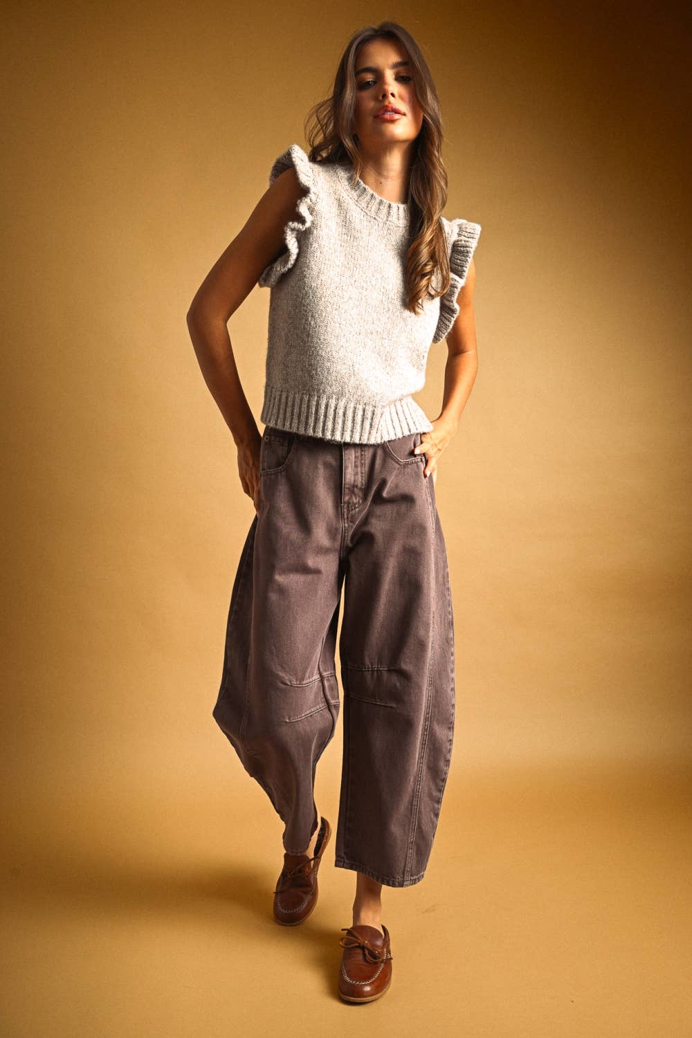 Miou Muse Ruffle Sleeve Sweater