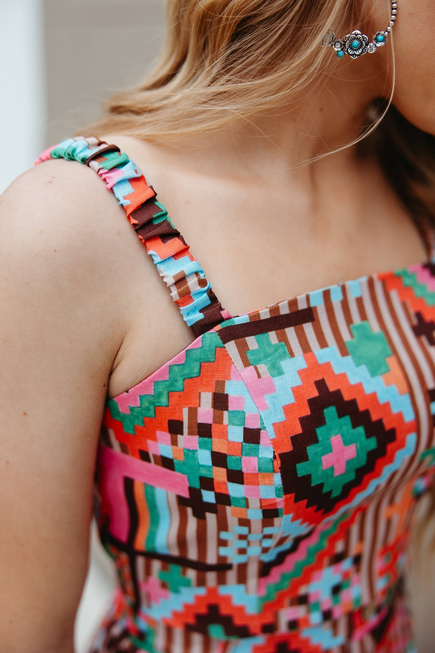 Turq Haven Funky Aztec Top