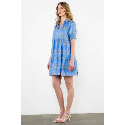 Puff Sleeve Floral Dress