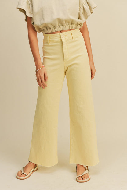 Straight Leg Wide Denim Pants