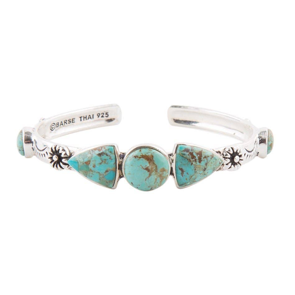 Barse Turquoise and Sterling Silver Cuff Bracelet